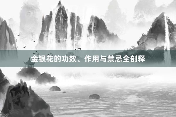 金银花的功效、作用与禁忌全剖释